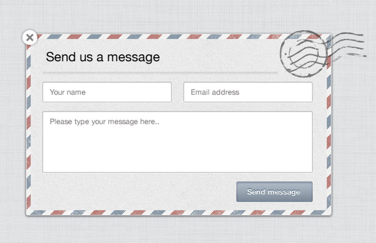 Modal Contact Form Template
