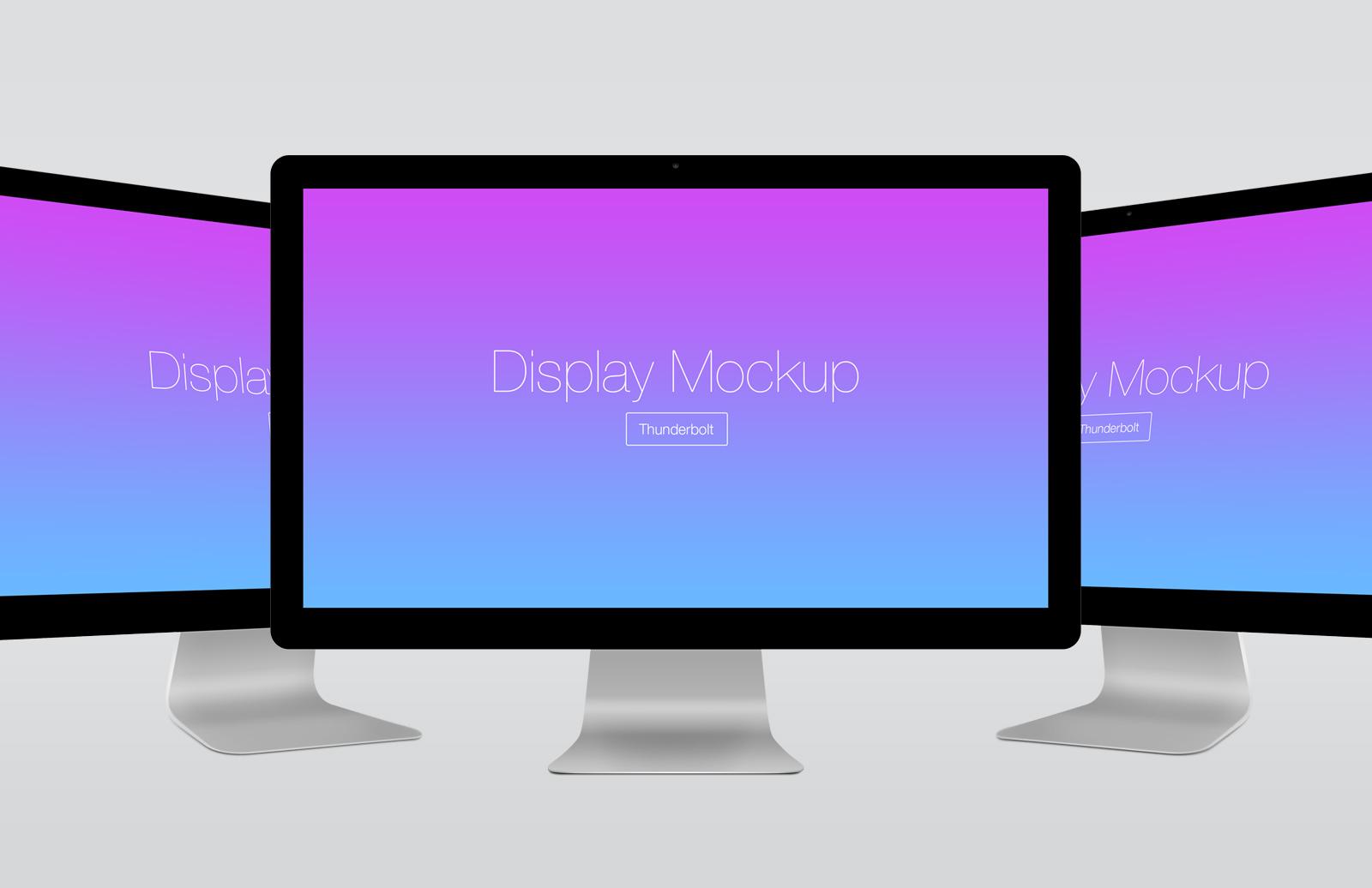 Large Thunderbolt Display Mockup