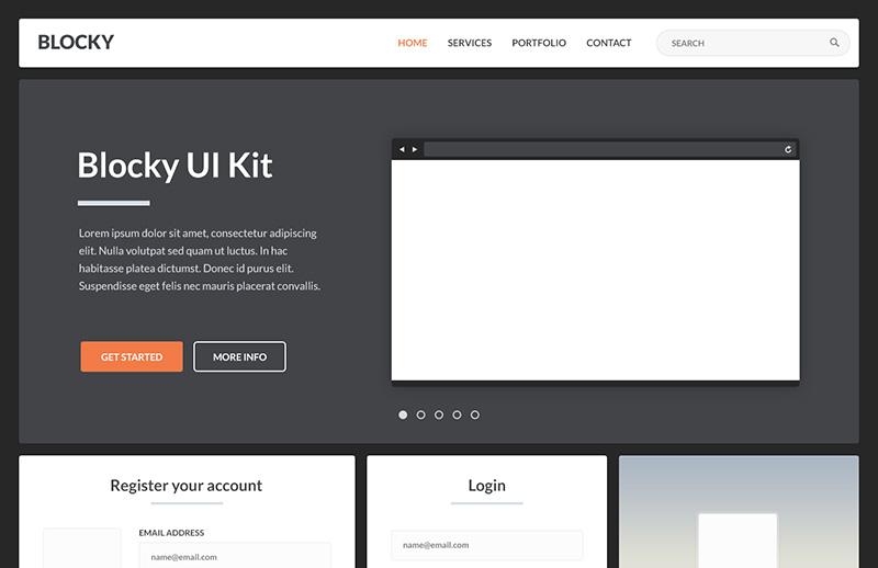 Large Blocky Flat Vector UI Kit