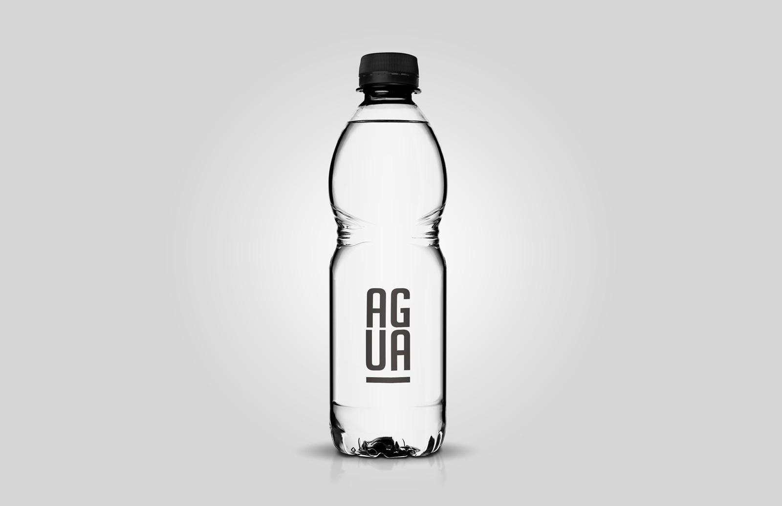 Large Clear Plastic Bottle Mockup