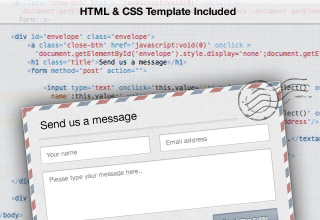 Large Modal Contact Form Template