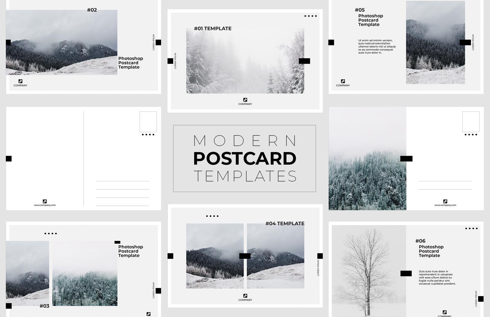 Large Modern Postcard Templates
