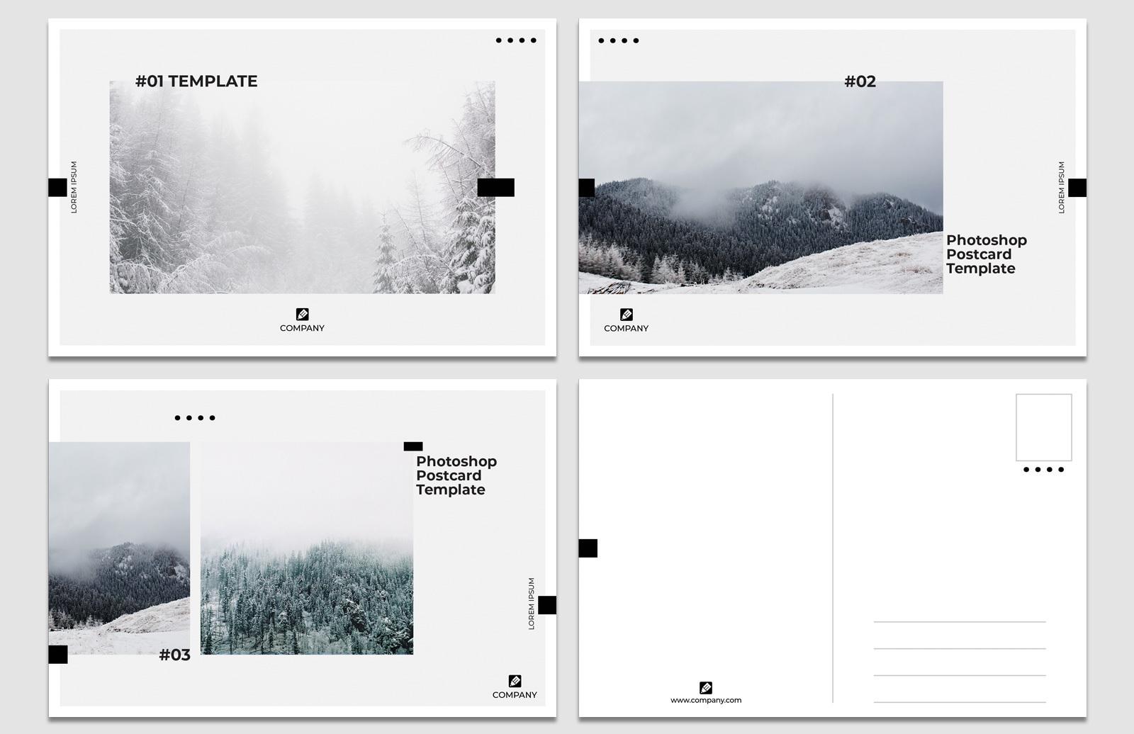 Large Modern Postcard Templates