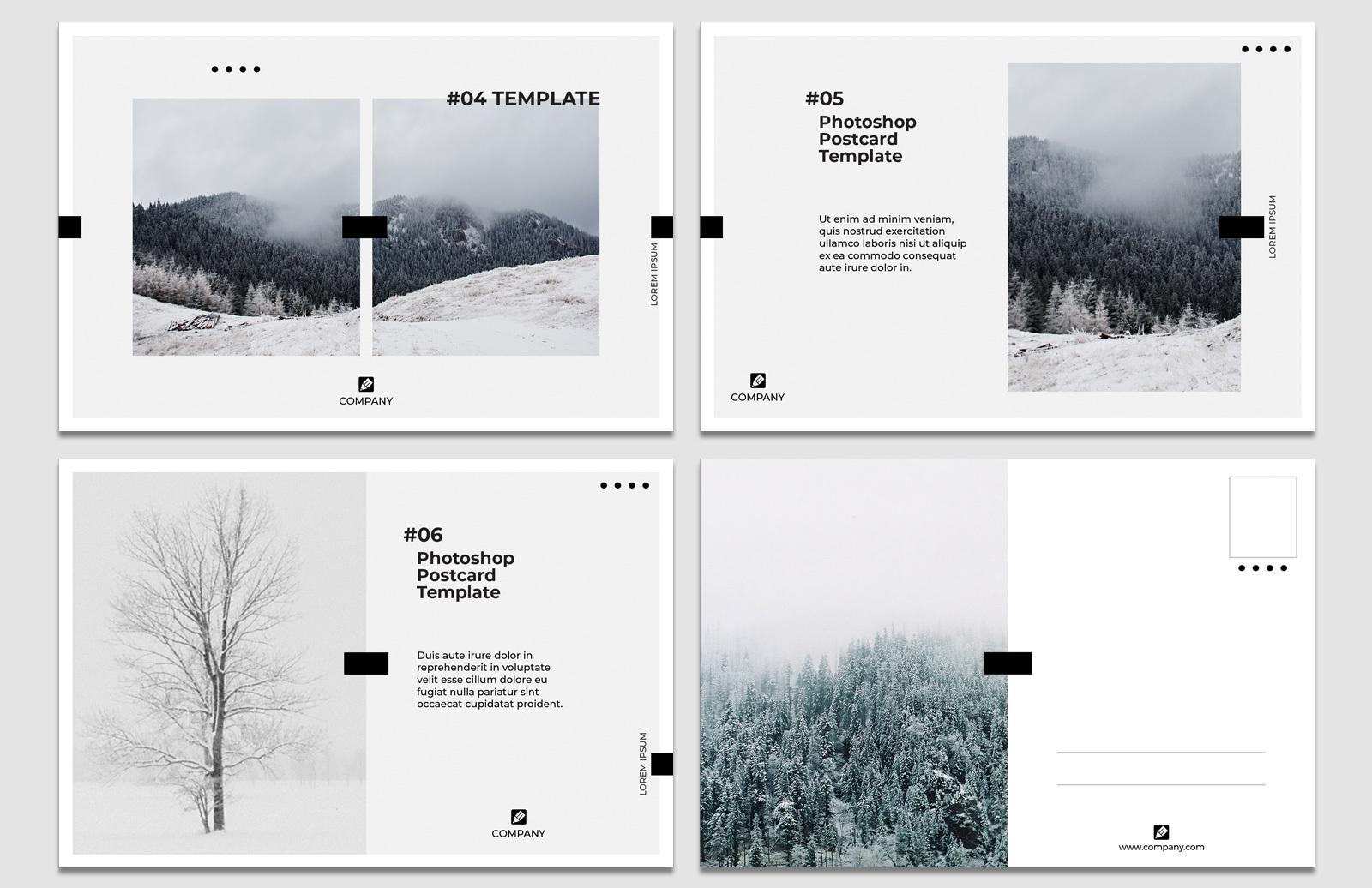 Large Modern Postcard Templates