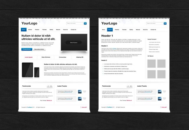 Large NotePad: Clean Website Template