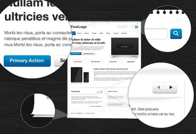 Large NotePad: Clean Website Template