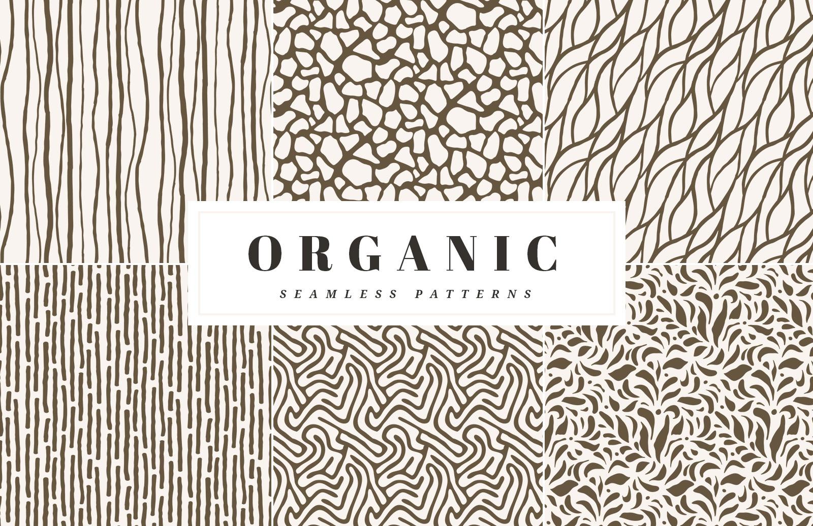 Large Free Organic Seamless Vector Patterns