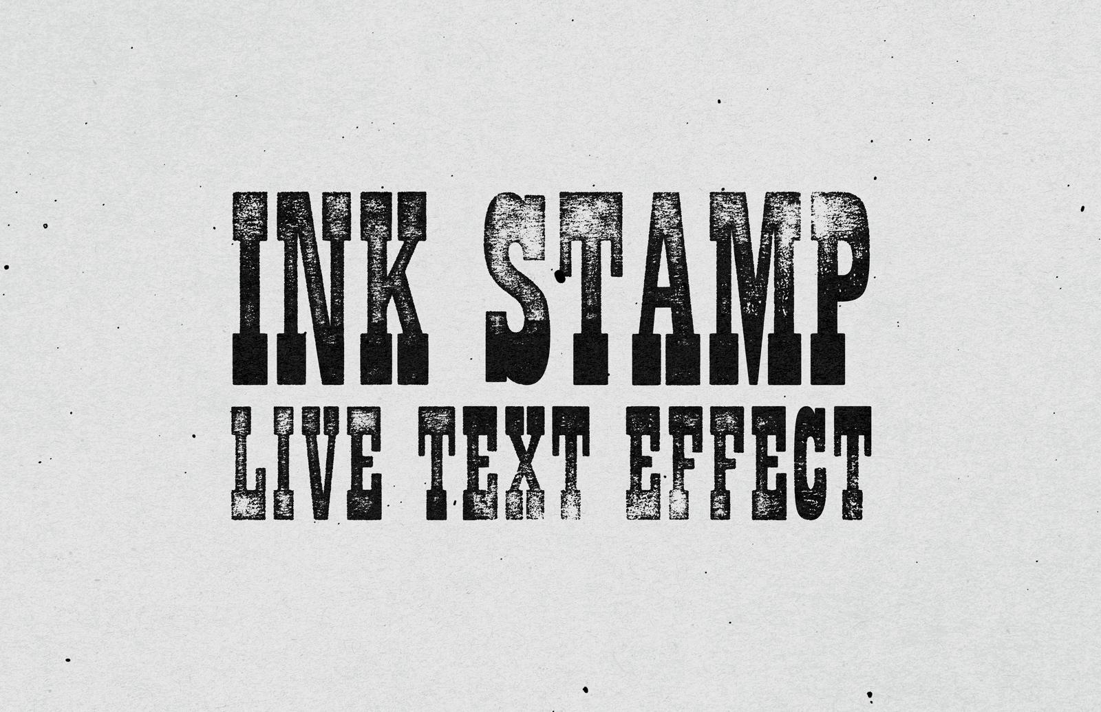 Large Photoshop Ink Stamp Live Text Effect