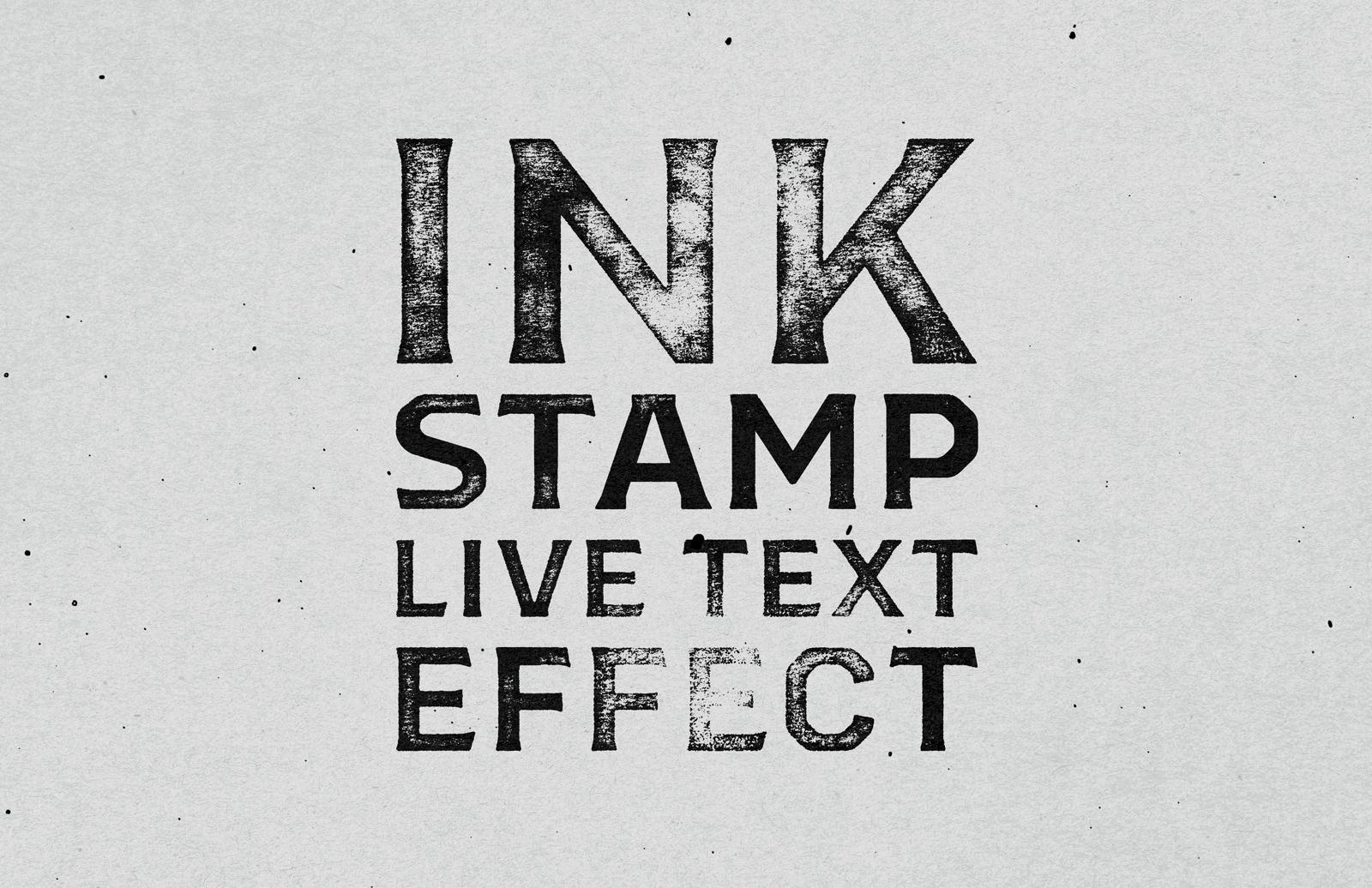 Large Photoshop Ink Stamp Live Text Effect