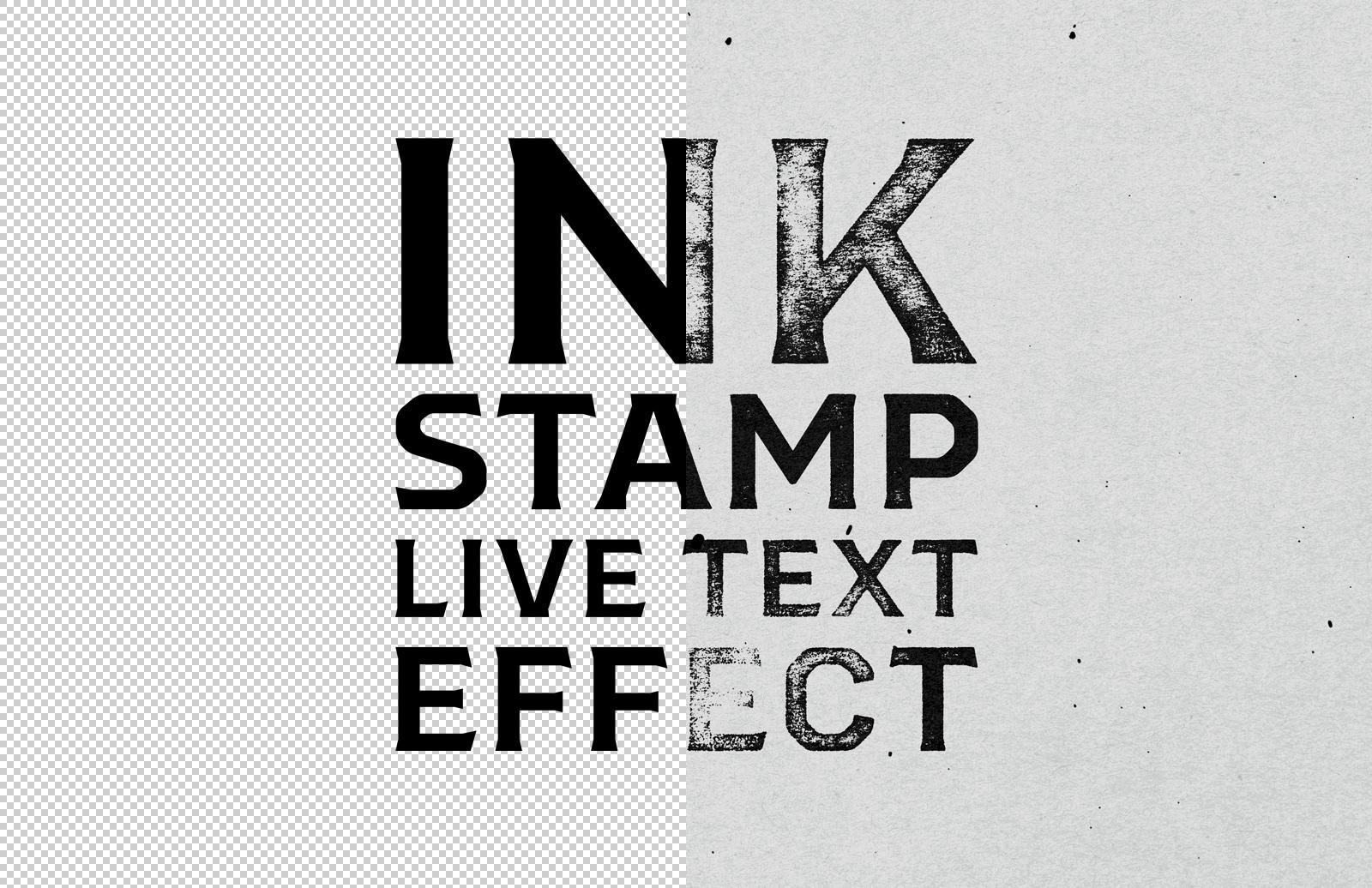 Large Photoshop Ink Stamp Live Text Effect
