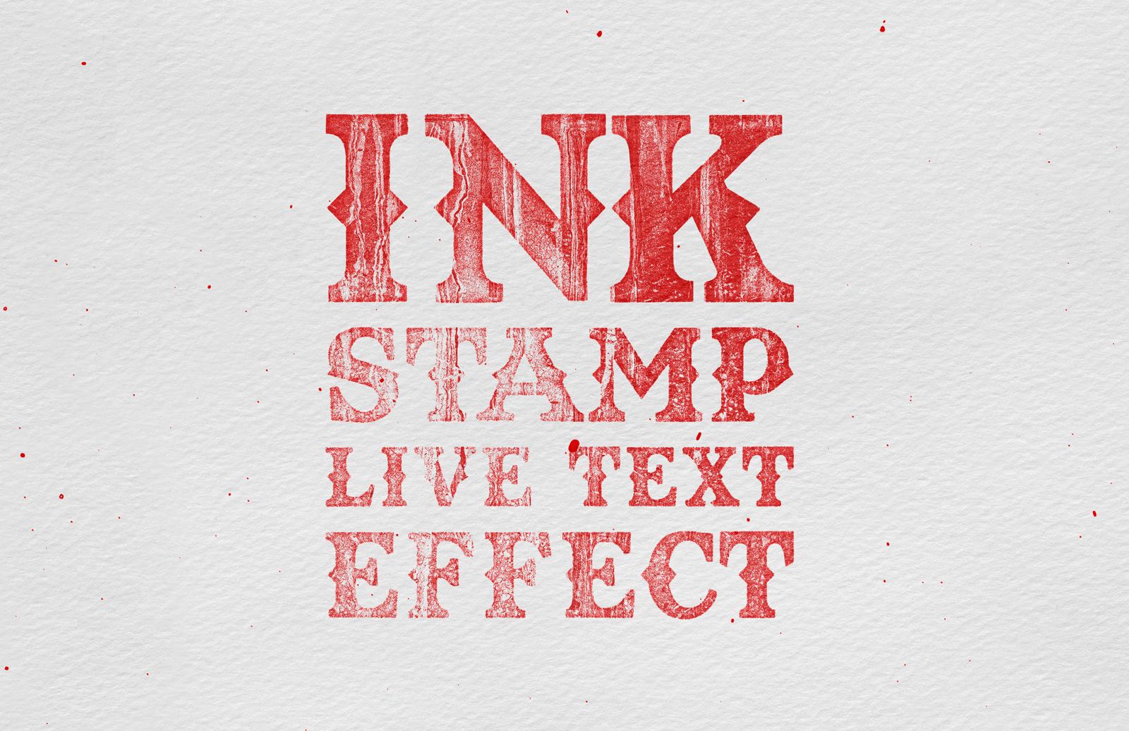 Large Photoshop Ink Stamp Live Text Effect