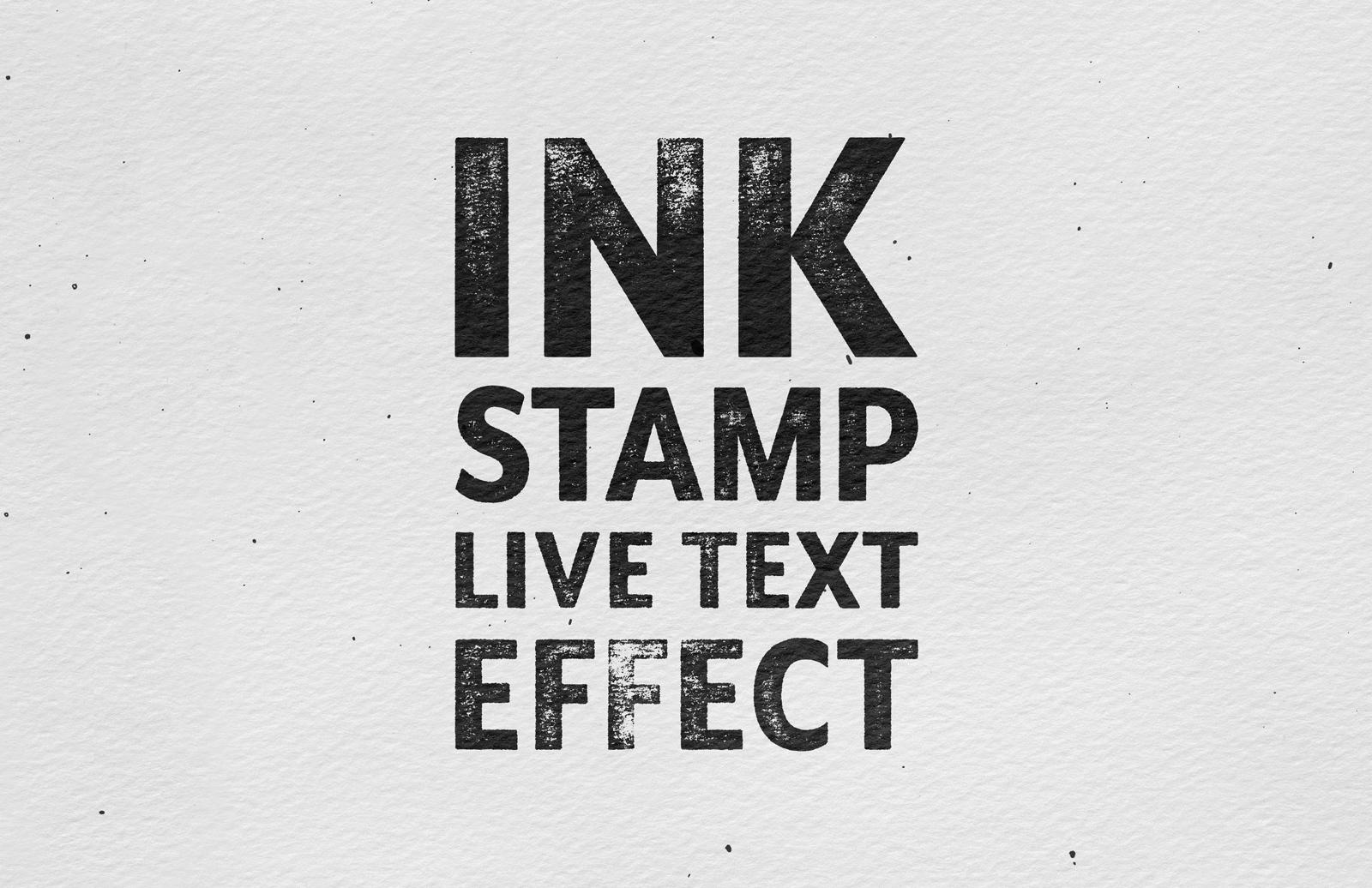 Large Photoshop Ink Stamp Live Text Effect
