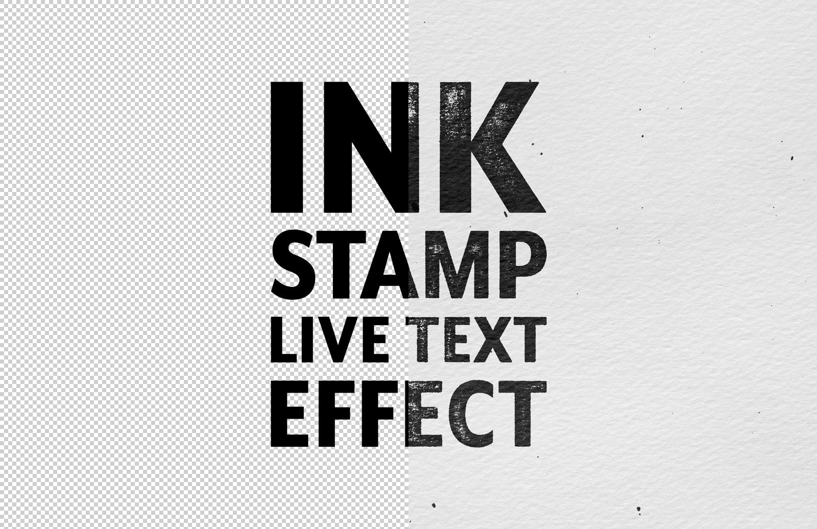 Large Photoshop Ink Stamp Live Text Effect