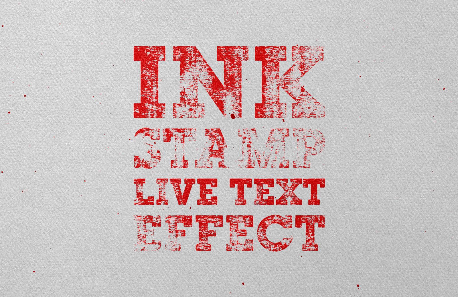 Large Photoshop Ink Stamp Live Text Effect