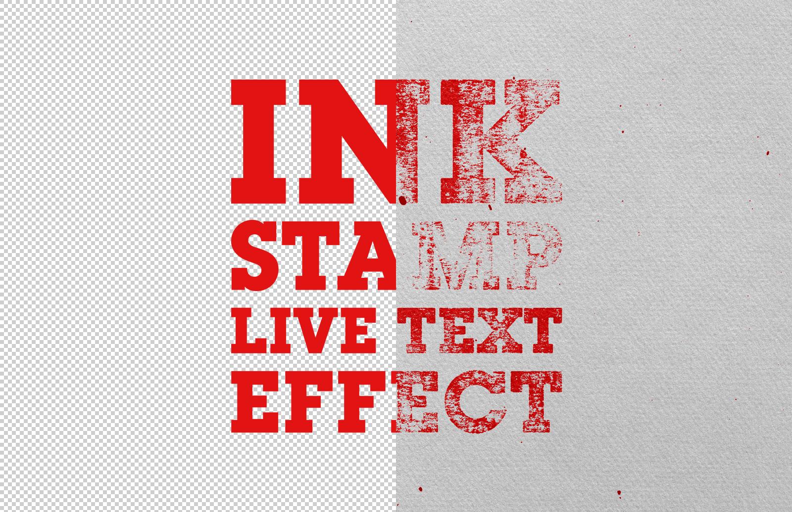 Large Photoshop Ink Stamp Live Text Effect