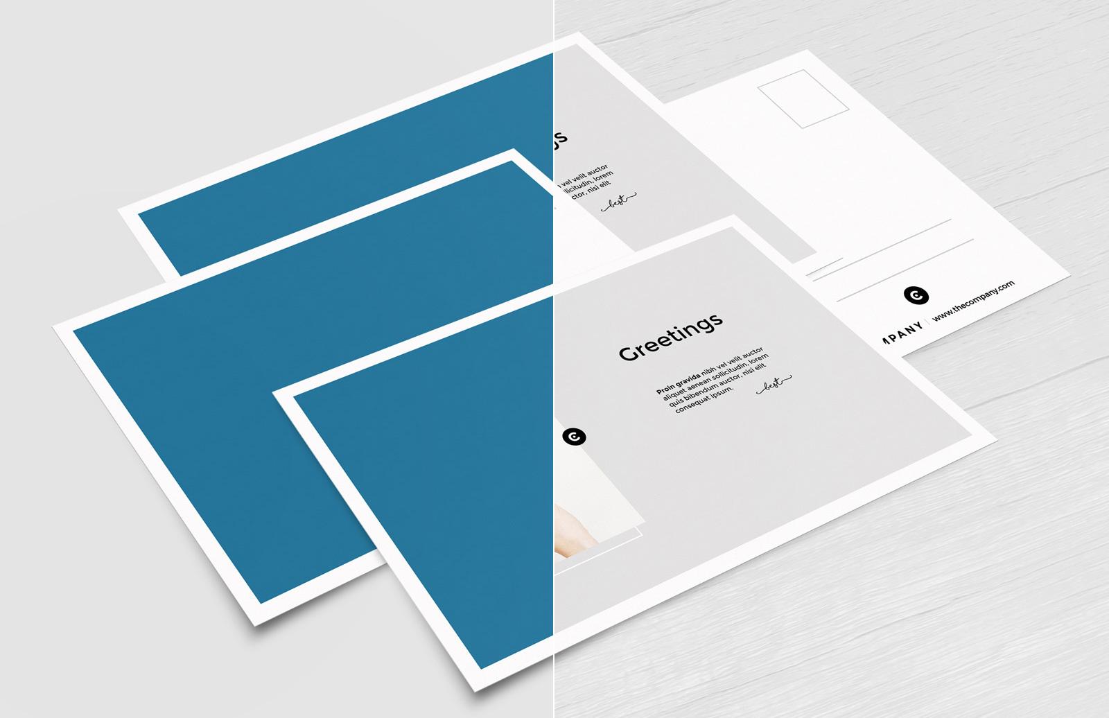 Large Free Postcard Mockups