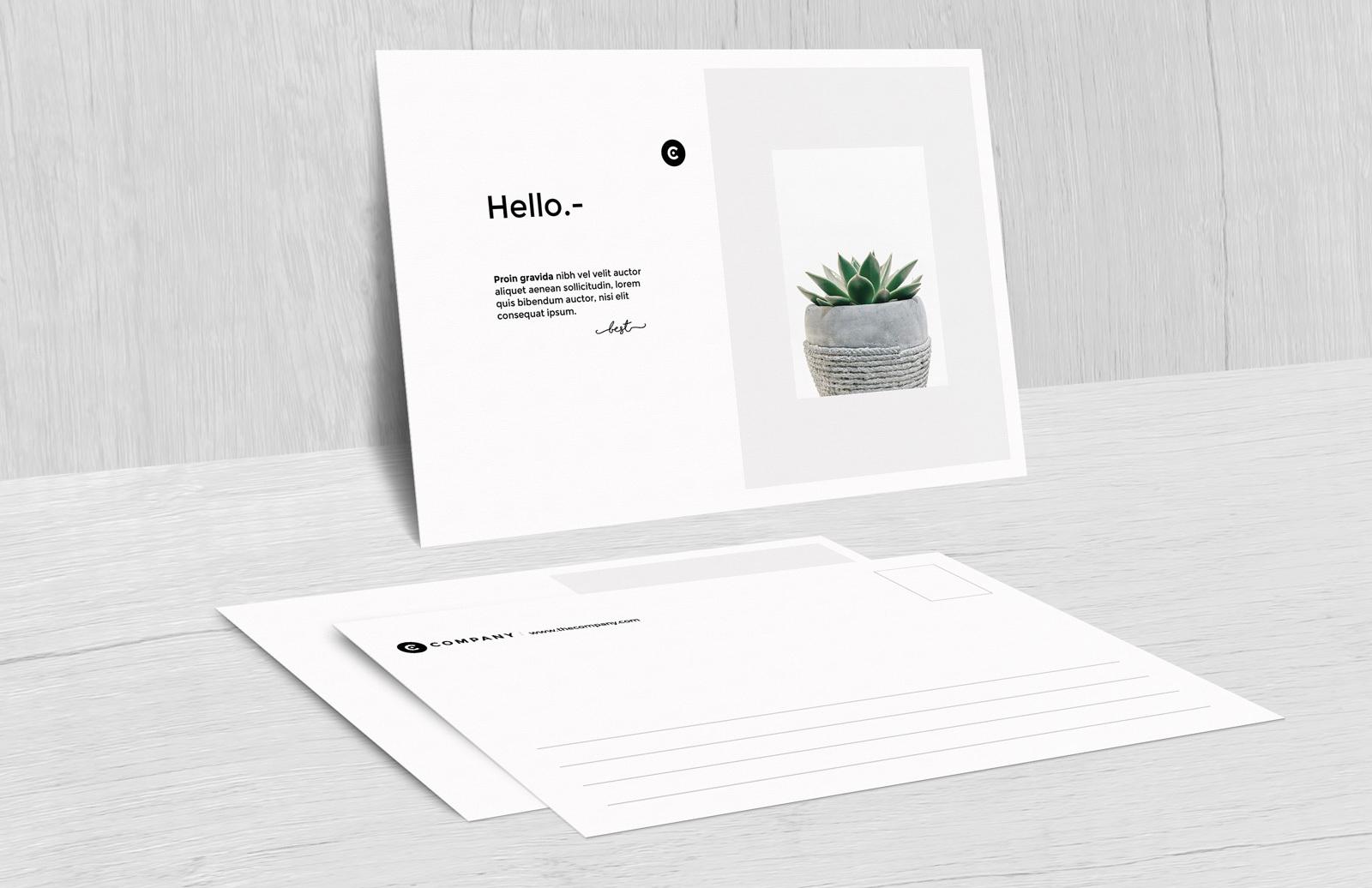 Large Free Postcard Mockups