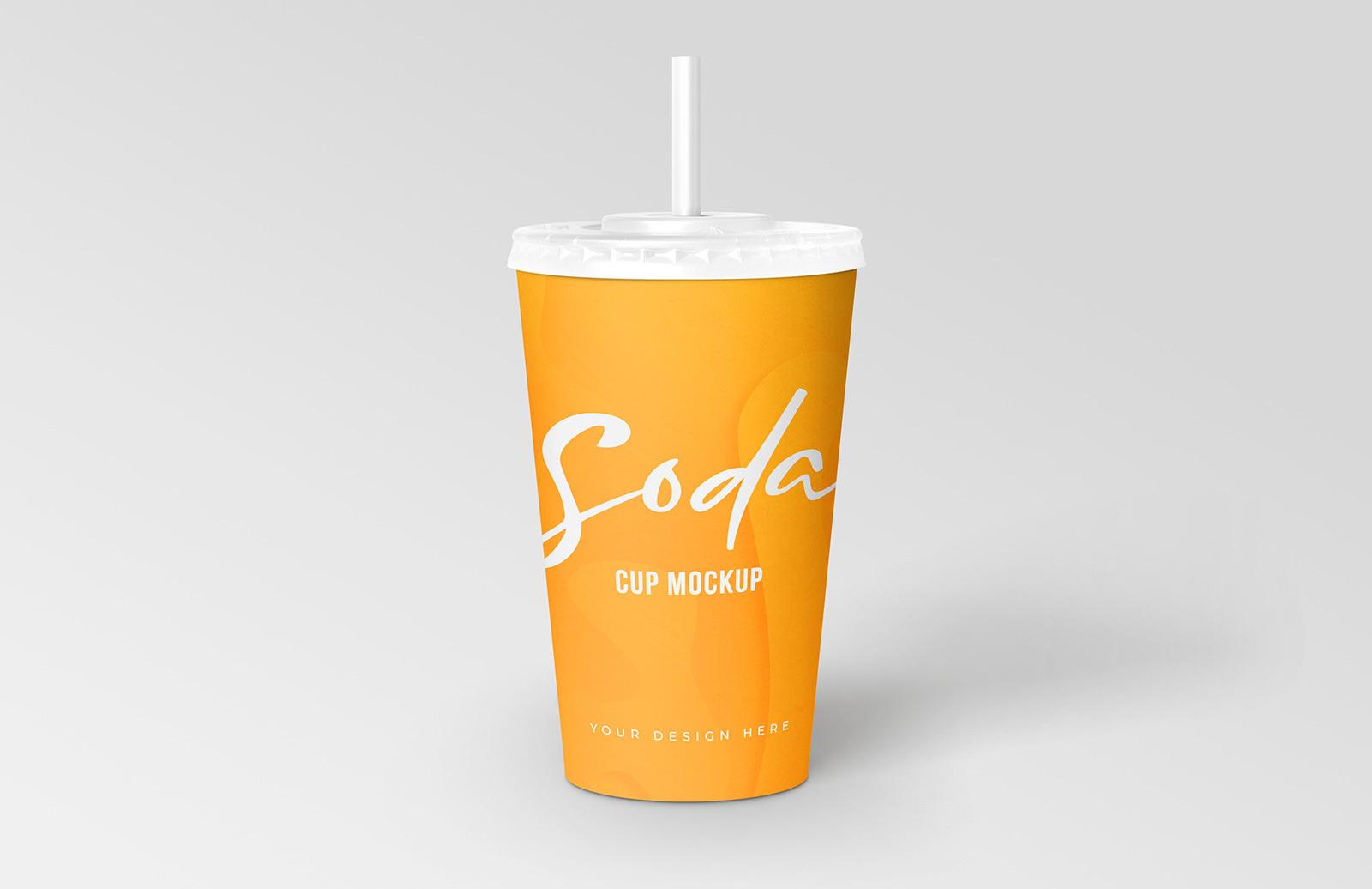 Large Free Soda Cup Mockup