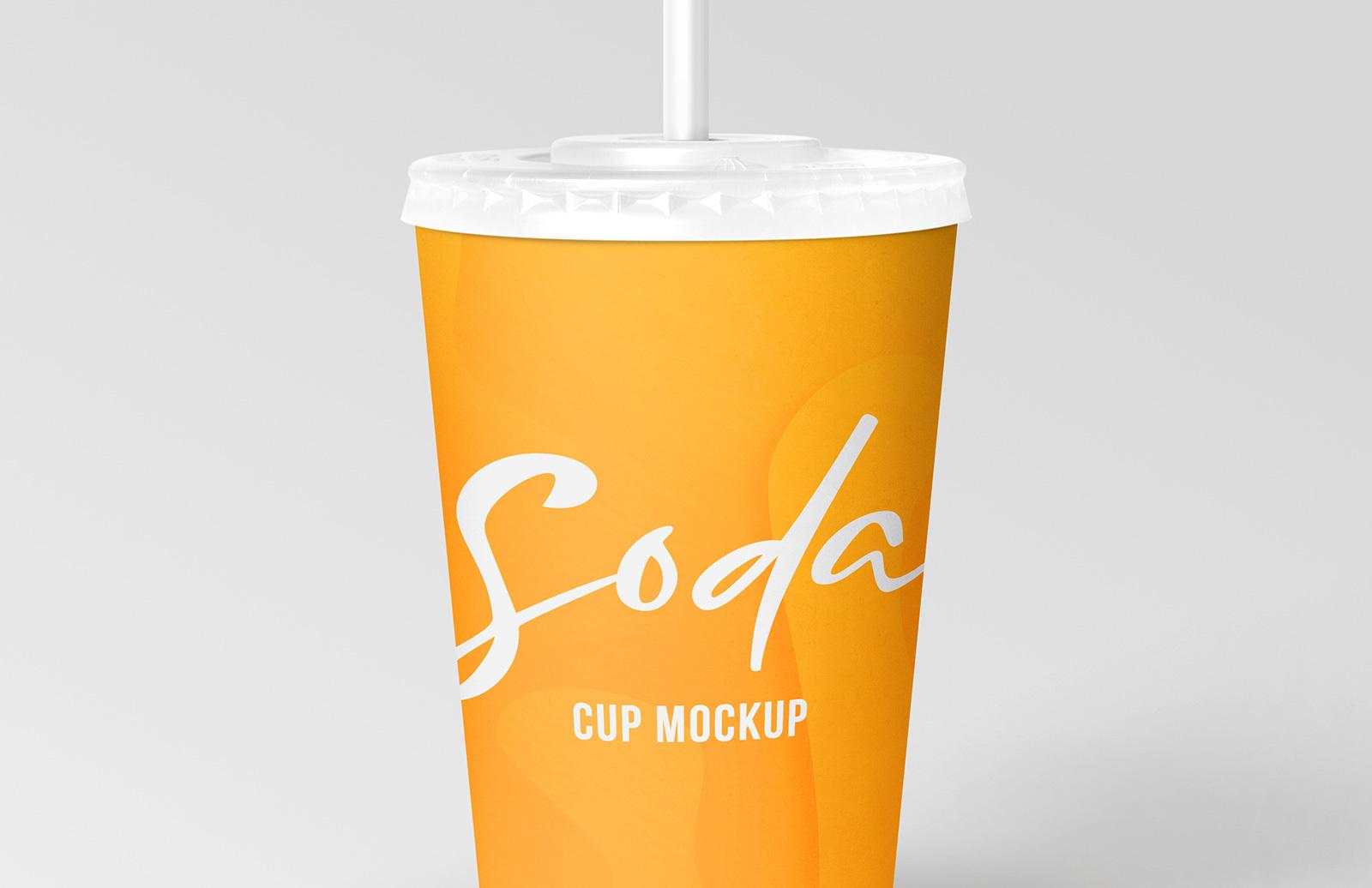 Large Free Soda Cup Mockup