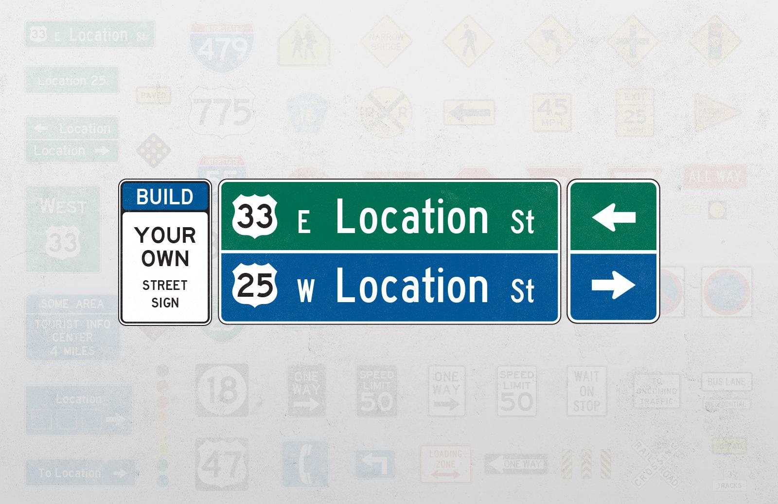 Large Street Signs Templates