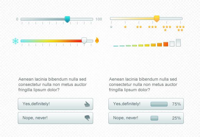 Large Votes & Ratings UI Kit