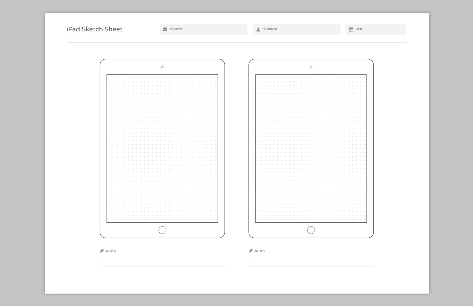 Large Wireframe Sketch Sheets (Apple Watch)