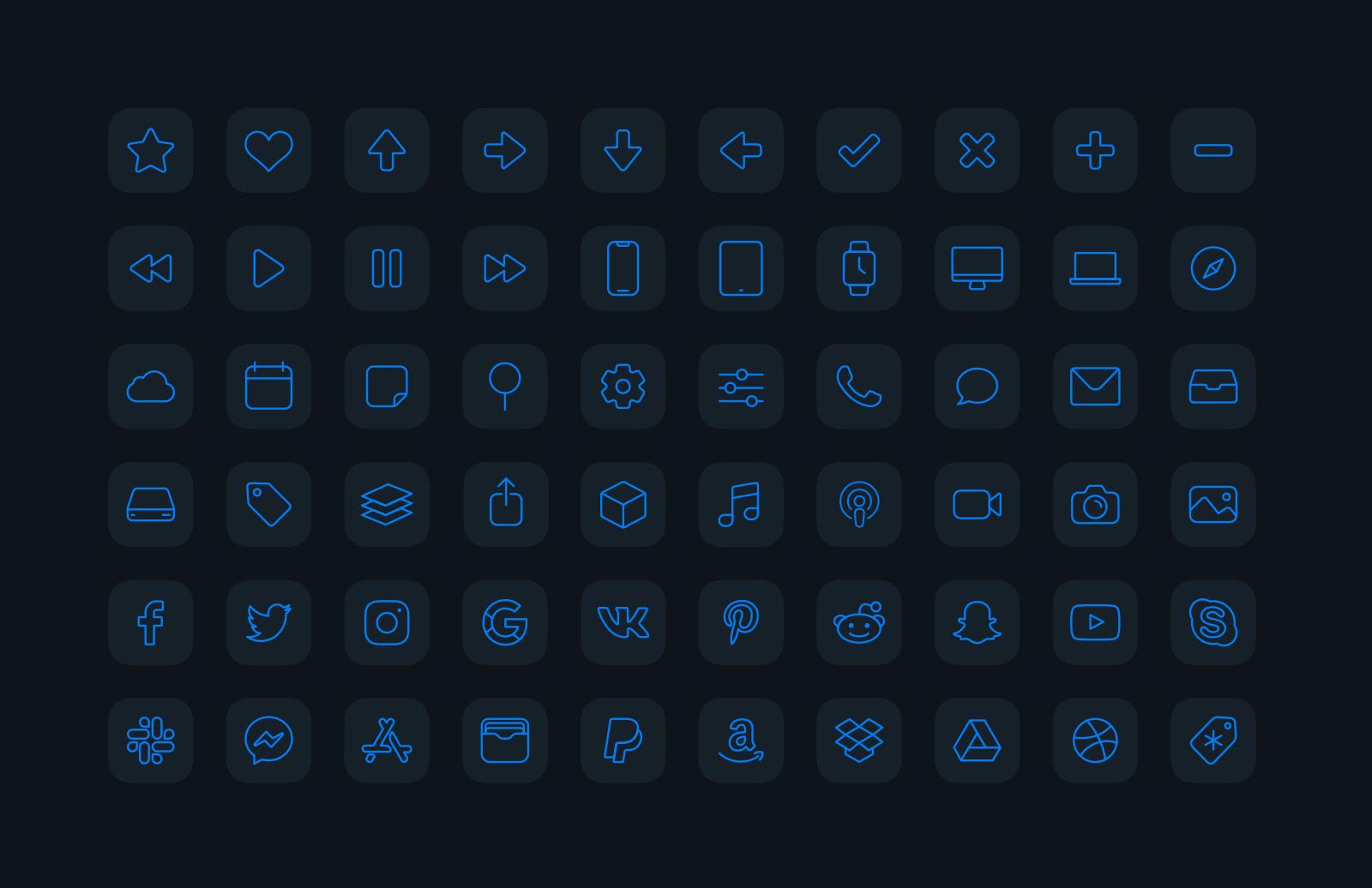Large iOS 14 Minimal iPhone Icons