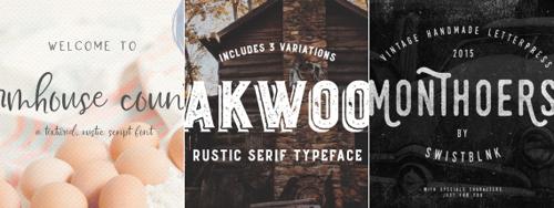 26 Farmhouse Fonts that are Woodsy and Modern