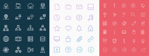 37 Gorgeous, Simple Line Icon Sets