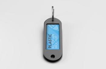 Plastic Keychain Mockup
