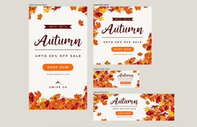 Autumn Web Banners & Social Media Pack