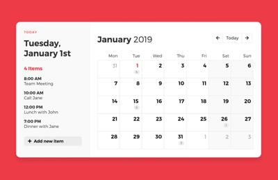 Free CSS Calendar Template