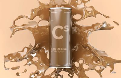 Can Mockup With Splash