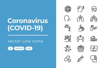 Coronavirus Vector Line Icons