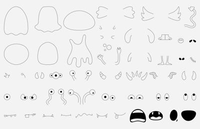 Cute Creatures Vector Creation Kit