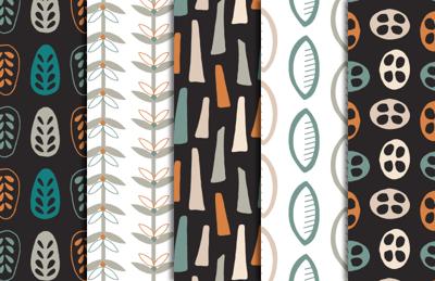 Hand Drawn Scandinavian Vector Patterns