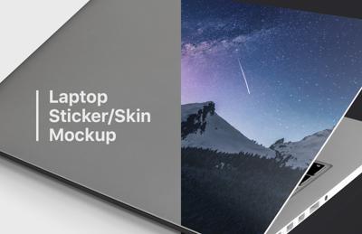 Laptop Sticker & Skin Mockup