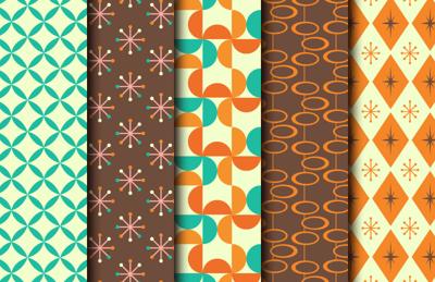 Mid Century Vector Patterns