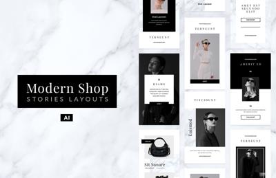 Modern Shop Stories Layouts - (AI)