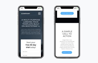 Multipurpose Landing Page Bootstrap Template