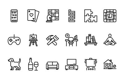 Stay at Home - Quarantine Icons