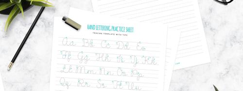 How to Get Started with Hand Lettering (Free Printable Worksheets)