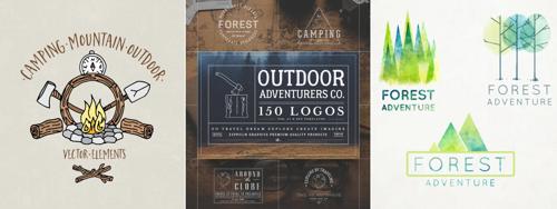 14 Outdoor Logos for that Woodsy, Campfire Feel