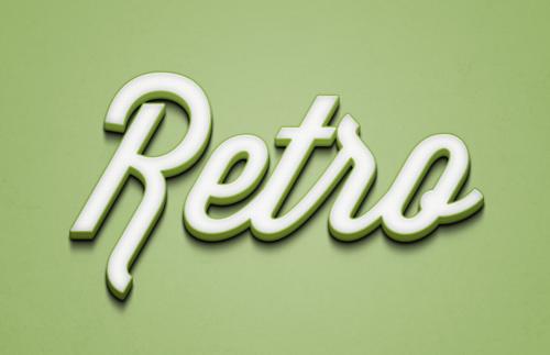 3D Retro Text Effects (Psd)