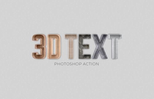 3D Text Photoshop Action