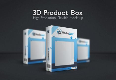 3D Product Box Mockup