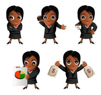 Cartoony Vector Characters - Girl II