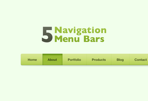 5 CSS Navigation Menu Bars