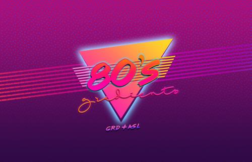 Retro 80s Gradients for Photoshop