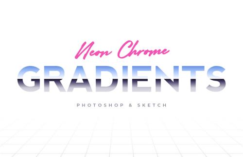80s Neon Chrome Gradients